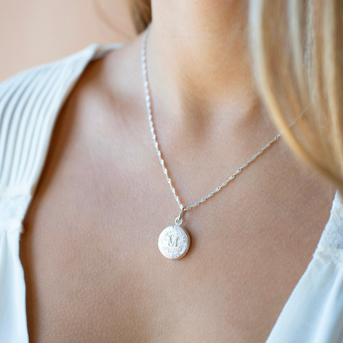 Fraiche Vintage Monogram Locket - M - SO PRETTY CARA COTTER