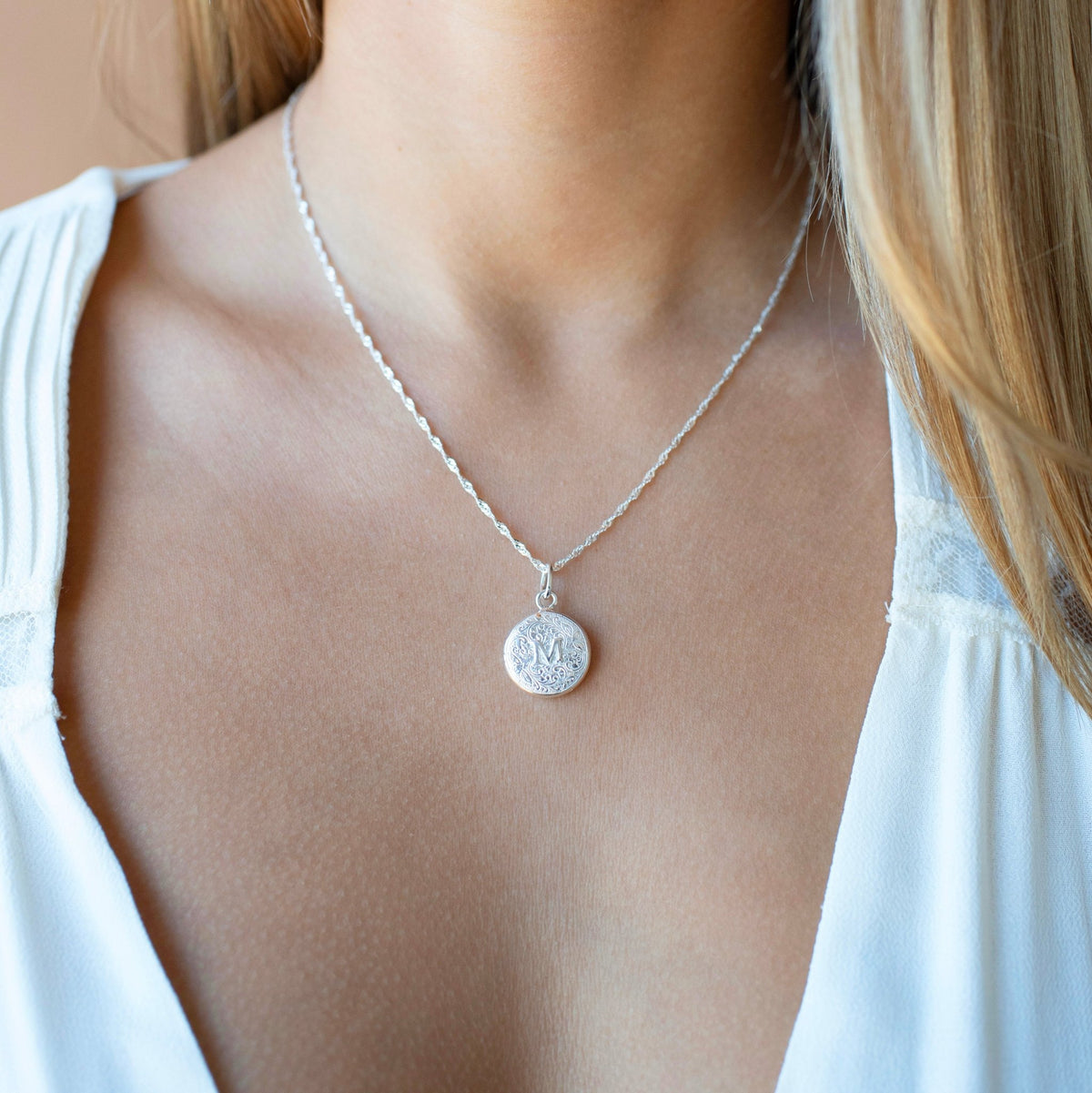 Fraiche Vintage Monogram Locket - M - SO PRETTY CARA COTTER