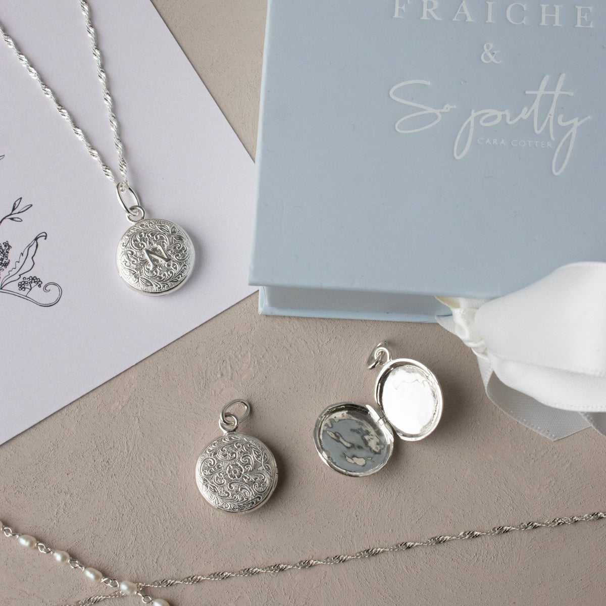 Fraiche Vintage Monogram Locket - N - SO PRETTY CARA COTTER