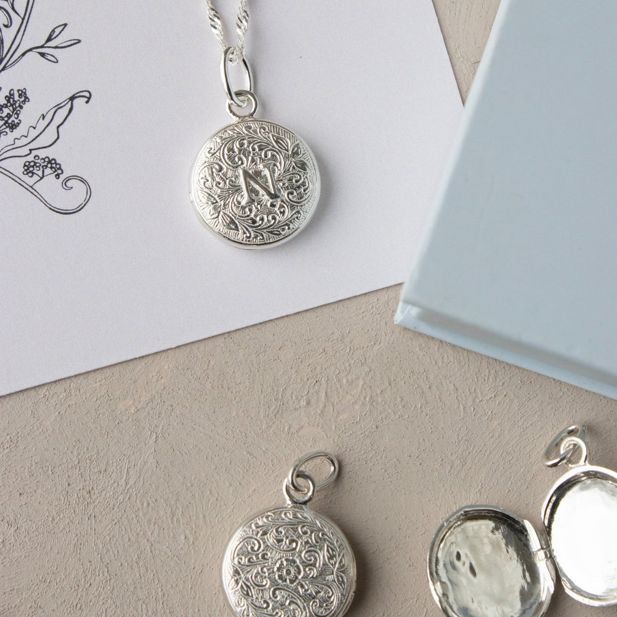 Fraiche Vintage Monogram Locket - N - SO PRETTY CARA COTTER