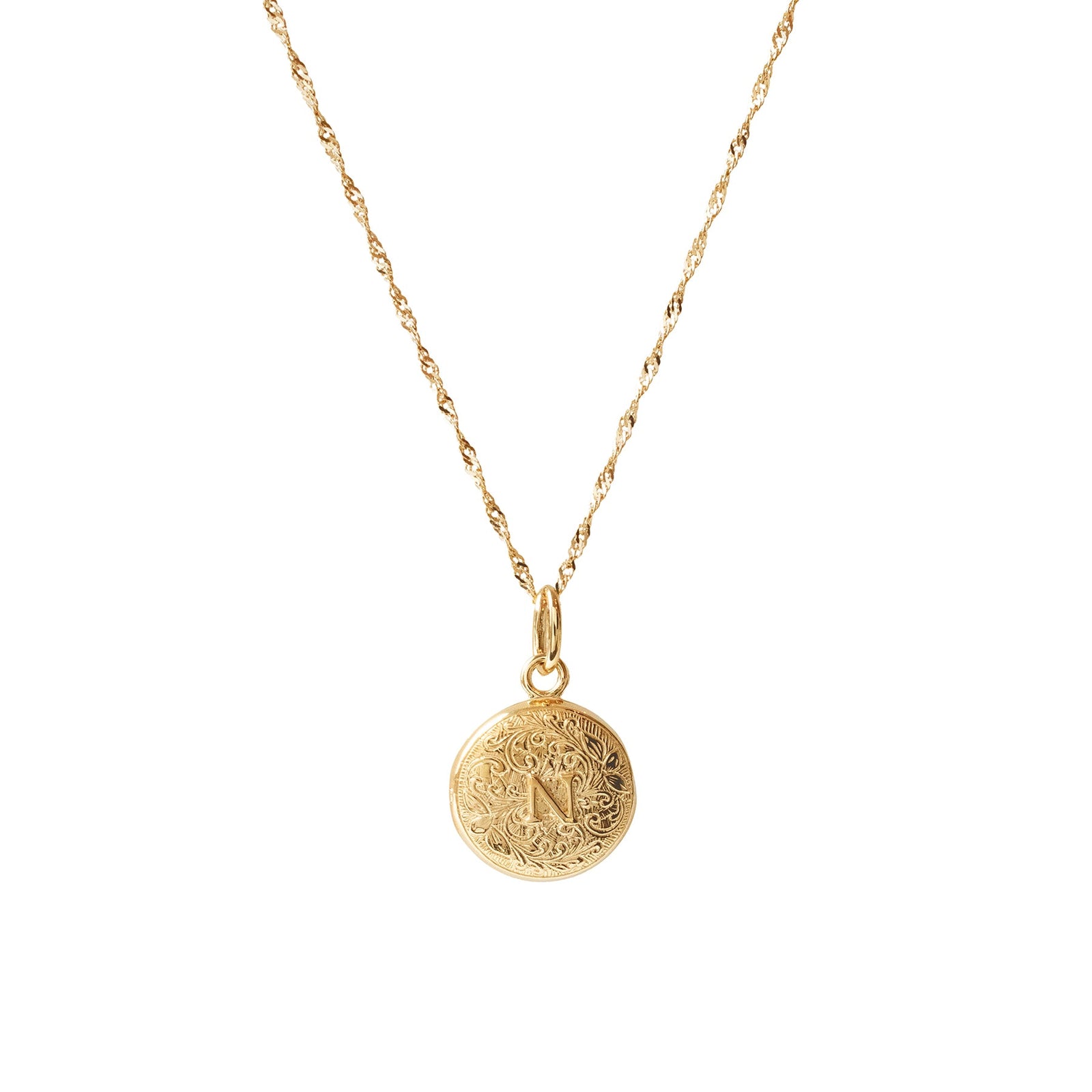 Fraiche Vintage Monogram Locket - N - SO PRETTY CARA COTTER