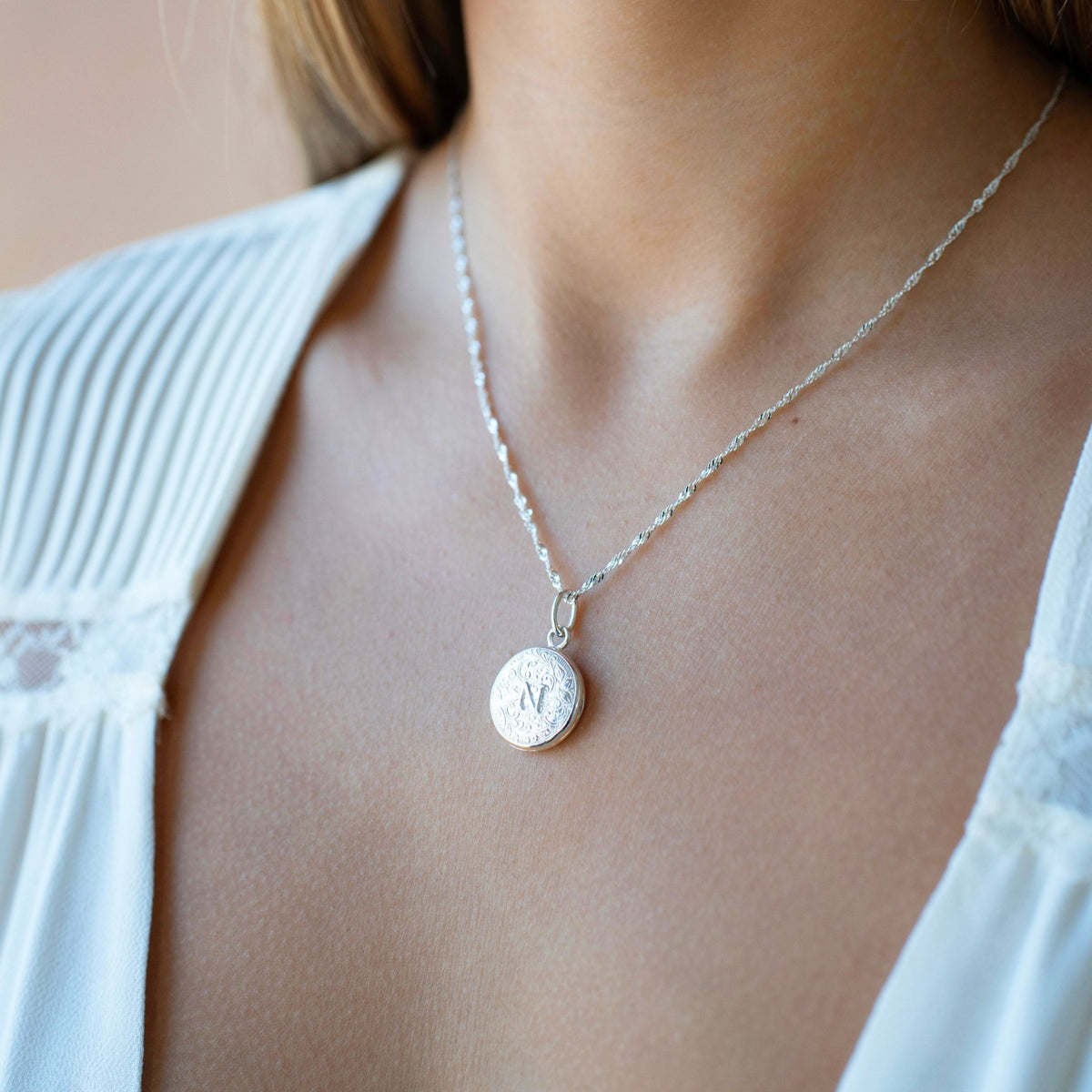 Fraiche Vintage Monogram Locket - N - SO PRETTY CARA COTTER