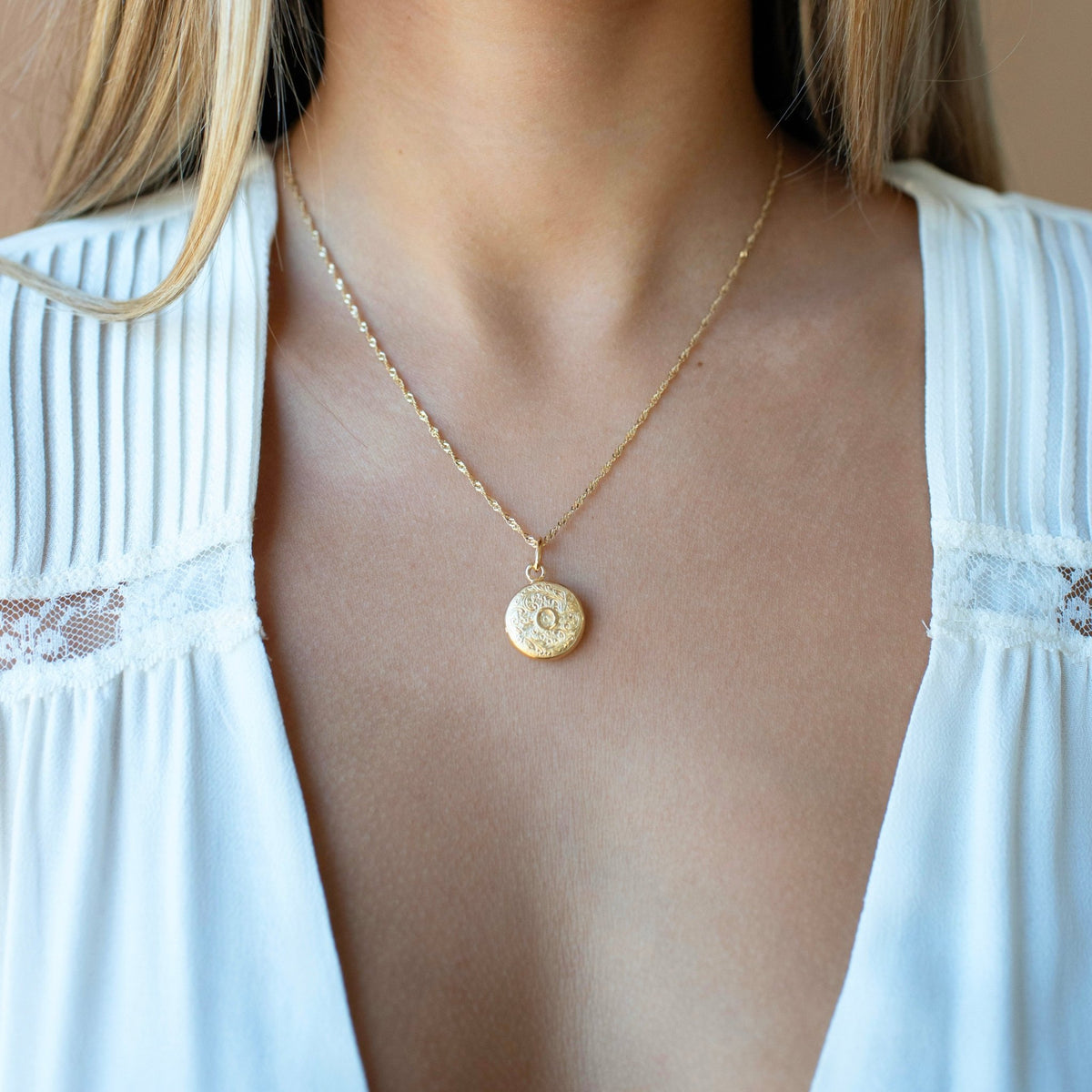 Fraiche Vintage Monogram Locket - O - SO PRETTY CARA COTTER