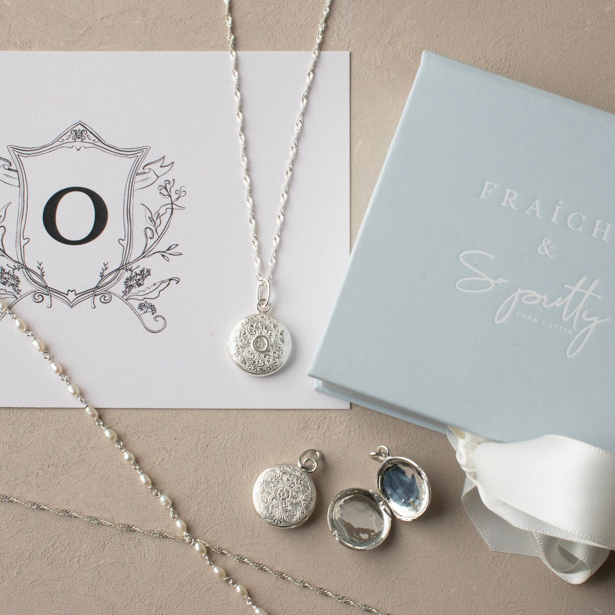 Fraiche Vintage Monogram Locket - O - SO PRETTY CARA COTTER