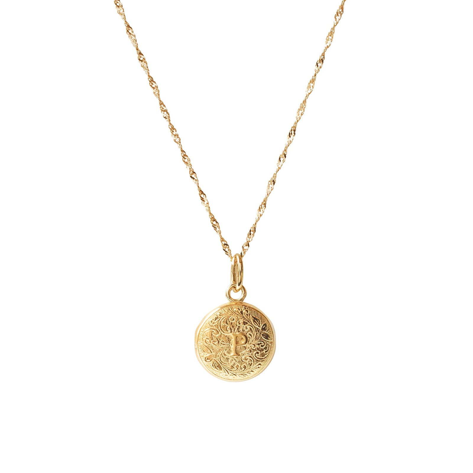 Fraiche Vintage Monogram Locket - P - SO PRETTY CARA COTTER