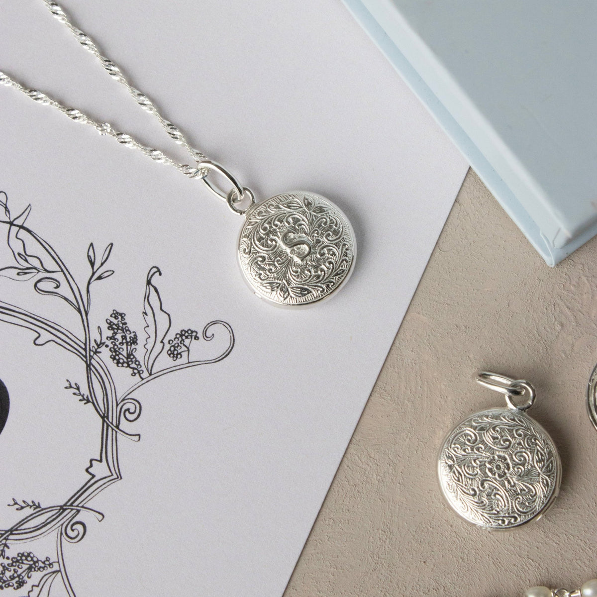 Fraiche Vintage Monogram Locket - S - SO PRETTY CARA COTTER