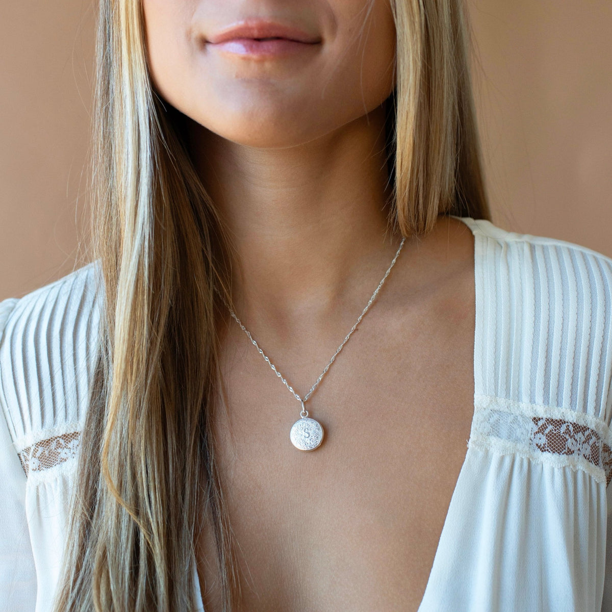 Fraiche Vintage Monogram Locket - S - SO PRETTY CARA COTTER