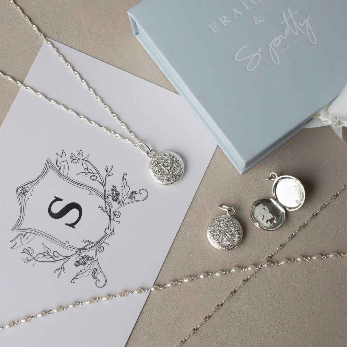 Fraiche Vintage Monogram Locket - S - SO PRETTY CARA COTTER