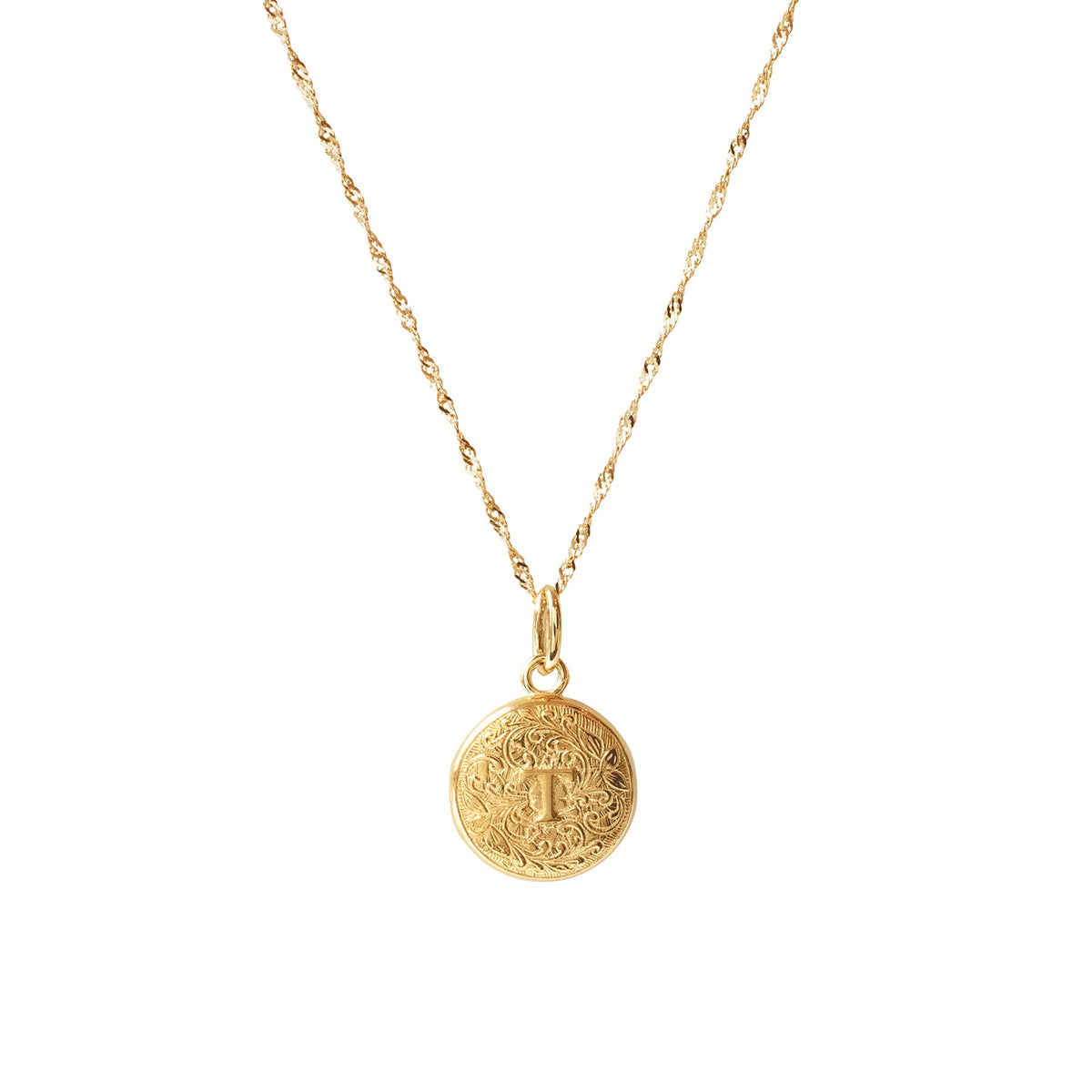 Fraiche Vintage Monogram Locket - T - SO PRETTY CARA COTTER