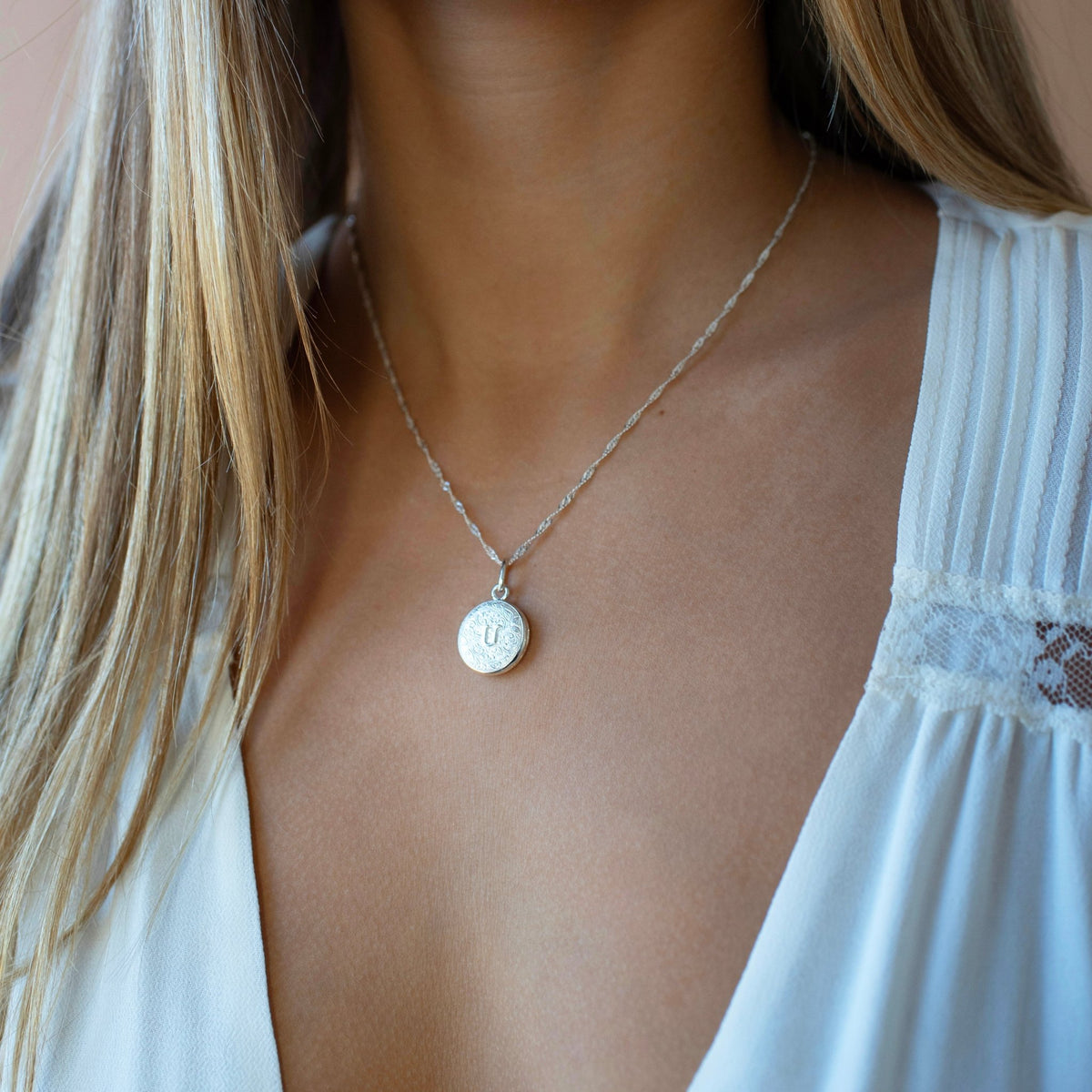 Fraiche Vintage Monogram Locket - U - SO PRETTY CARA COTTER