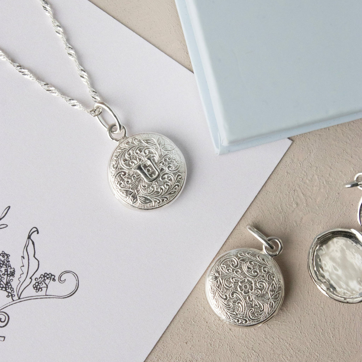 Fraiche Vintage Monogram Locket - U - SO PRETTY CARA COTTER