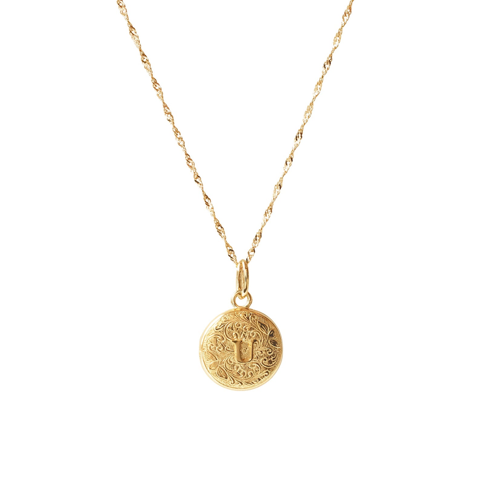 Fraiche Vintage Monogram Locket - U - SO PRETTY CARA COTTER