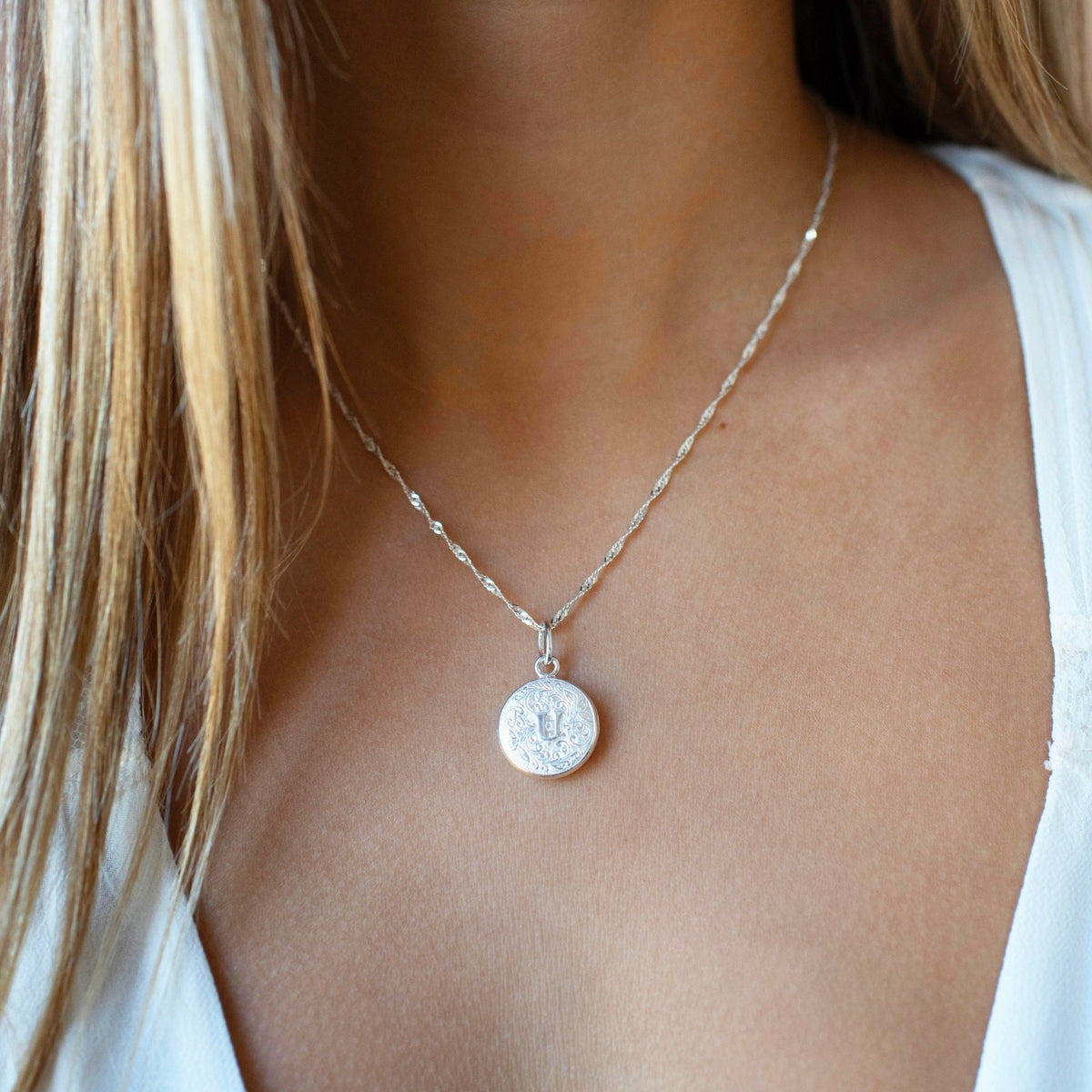 Fraiche Vintage Monogram Locket - U - SO PRETTY CARA COTTER