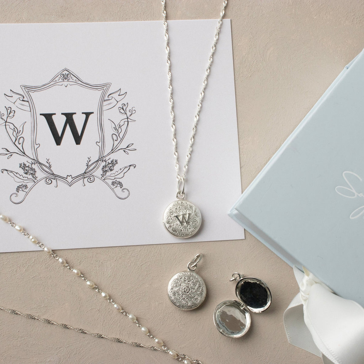 Fraiche Vintage Monogram Locket - W - SO PRETTY CARA COTTER