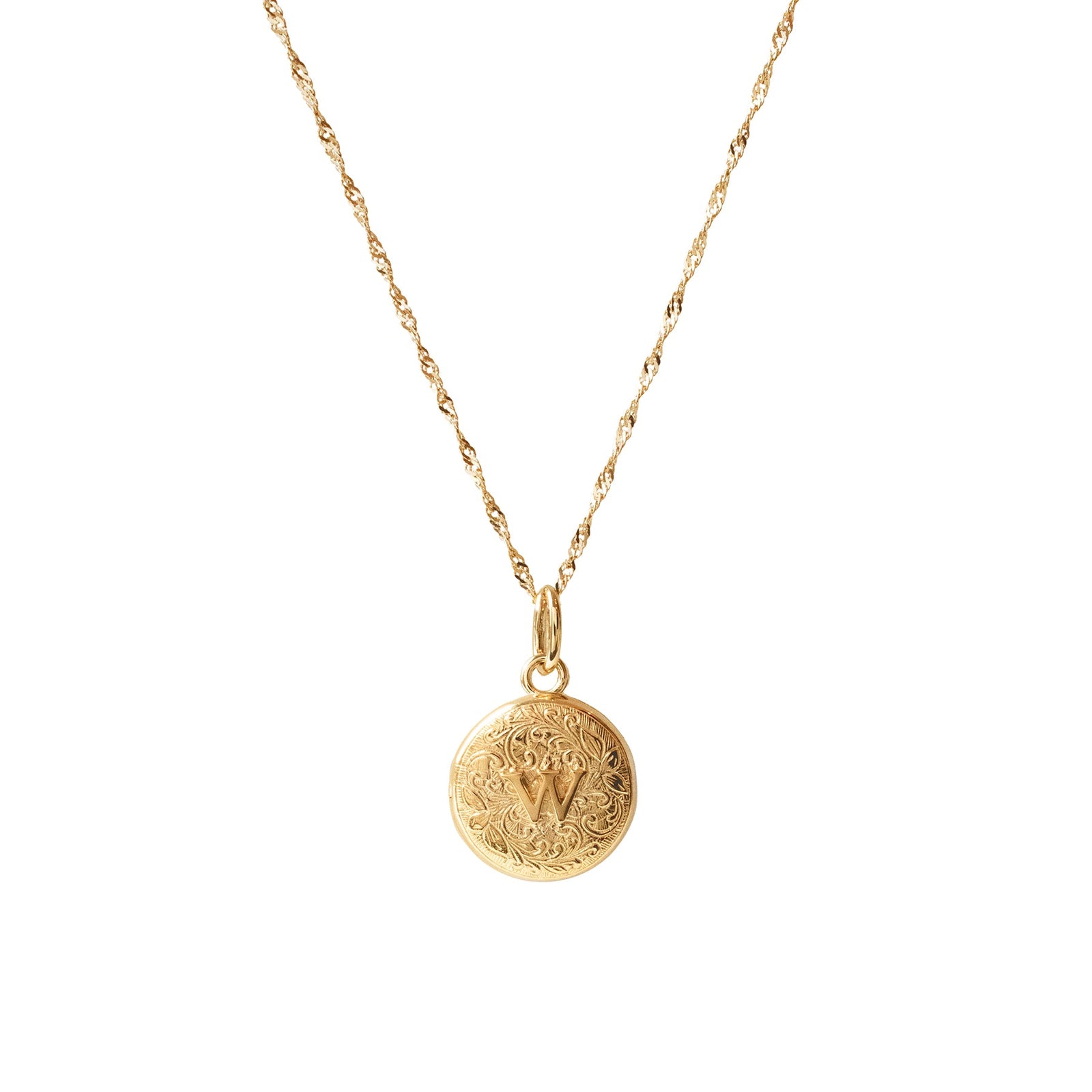 Fraiche Vintage Monogram Locket - W - SO PRETTY CARA COTTER