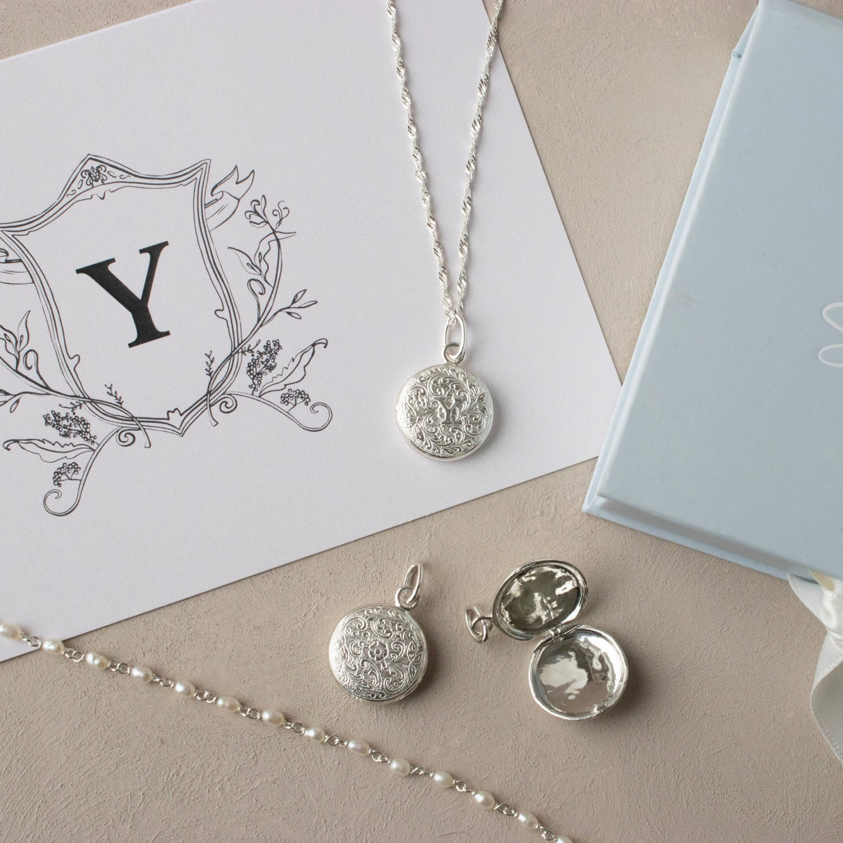 Fraiche Vintage Monogram Locket - Y - SO PRETTY CARA COTTER