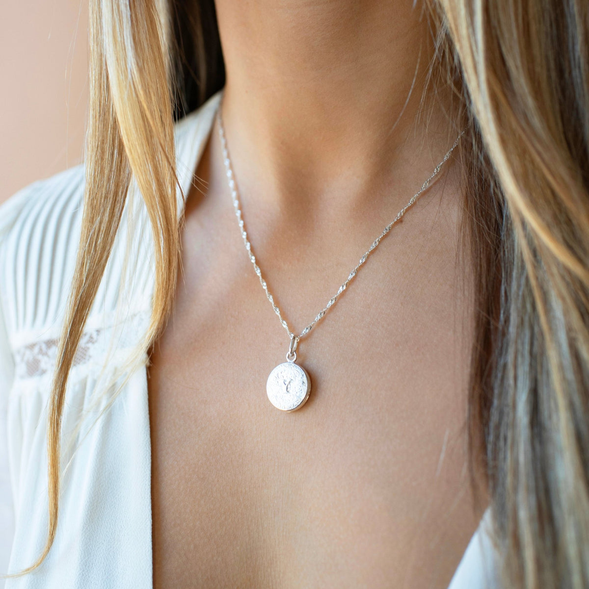 Fraiche Vintage Monogram Locket - Y - SO PRETTY CARA COTTER