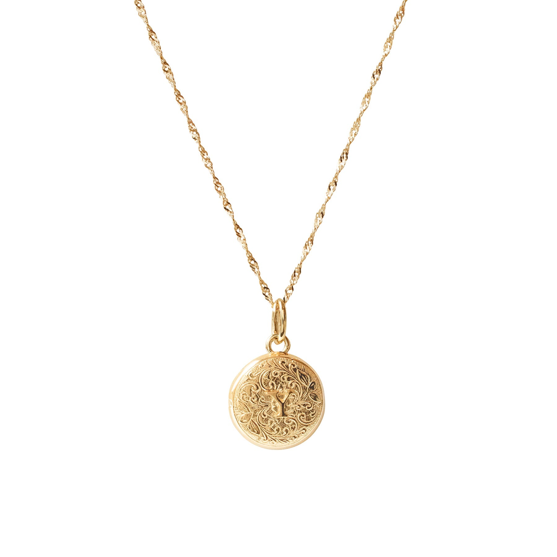 Fraiche Vintage Monogram Locket - Y - SO PRETTY CARA COTTER