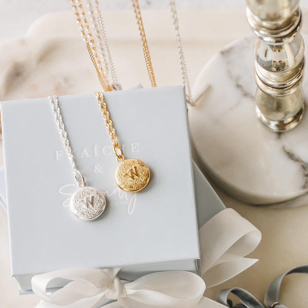 Fraiche Vintage Monogram Locket - Z - SO PRETTY CARA COTTER
