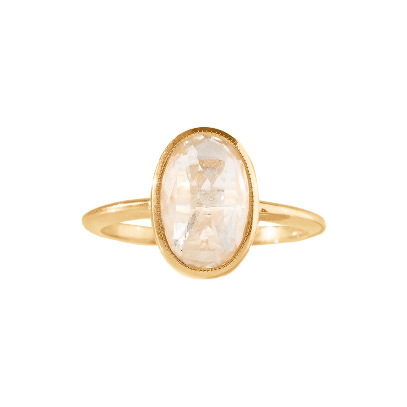 FRAICHE VINTAGE PEGGY RING - WHITE TOPAZ & GOLD - SO PRETTY CARA COTTER