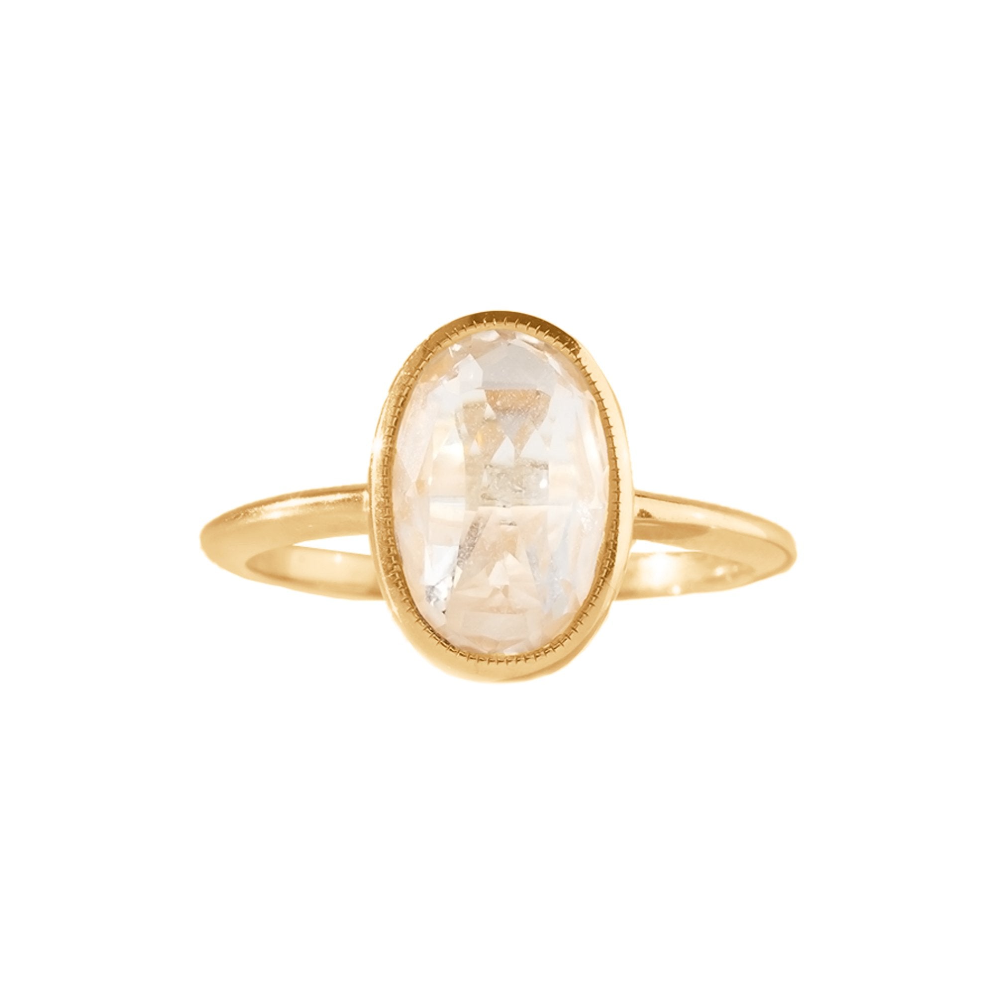 FRAICHE VINTAGE PEGGY RING - WHITE TOPAZ & GOLD - SO PRETTY CARA COTTER