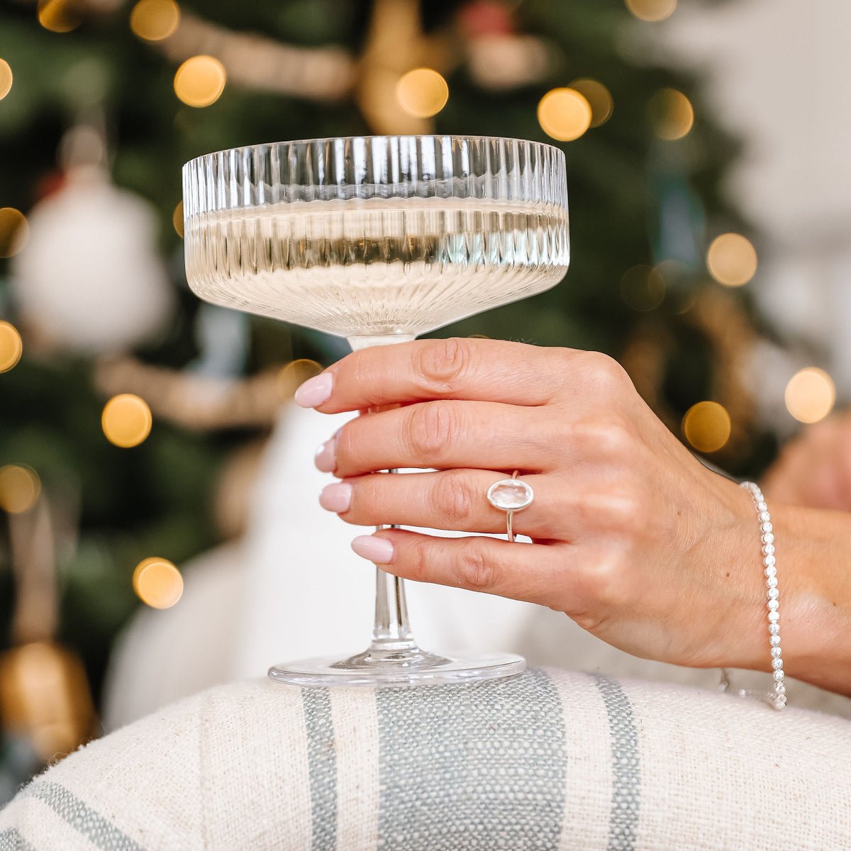 FRAICHE VINTAGE PEGGY RING - WHITE TOPAZ &amp; SILVER - SO PRETTY CARA COTTER