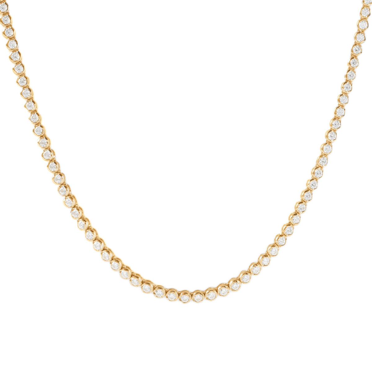 FRAICHE VINTAGE TENNIS NECKLACE - CUBIC ZIRCONIA &amp; GOLD - SO PRETTY CARA COTTER