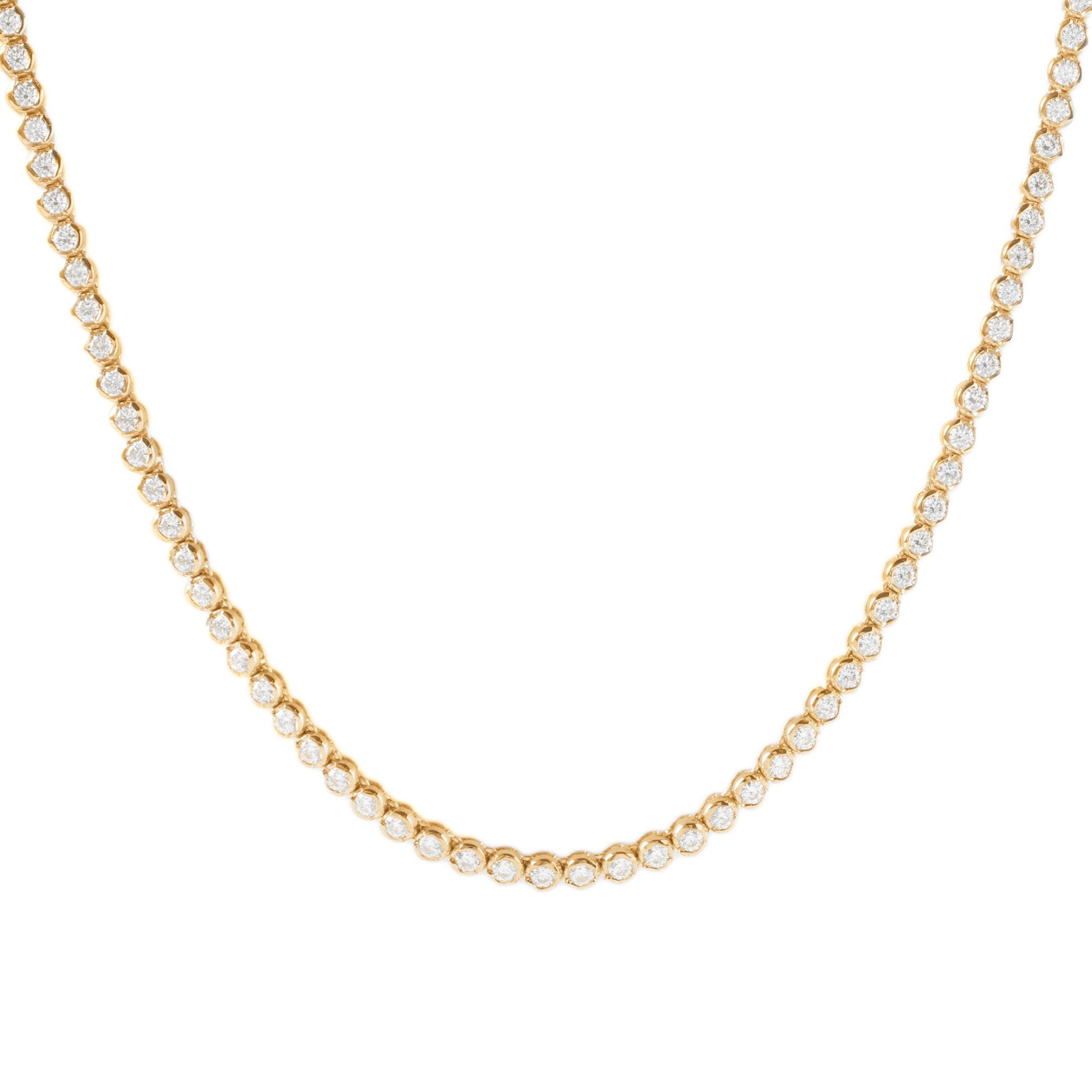 FRAICHE VINTAGE TENNIS NECKLACE - CUBIC ZIRCONIA & GOLD - SO PRETTY CARA COTTER