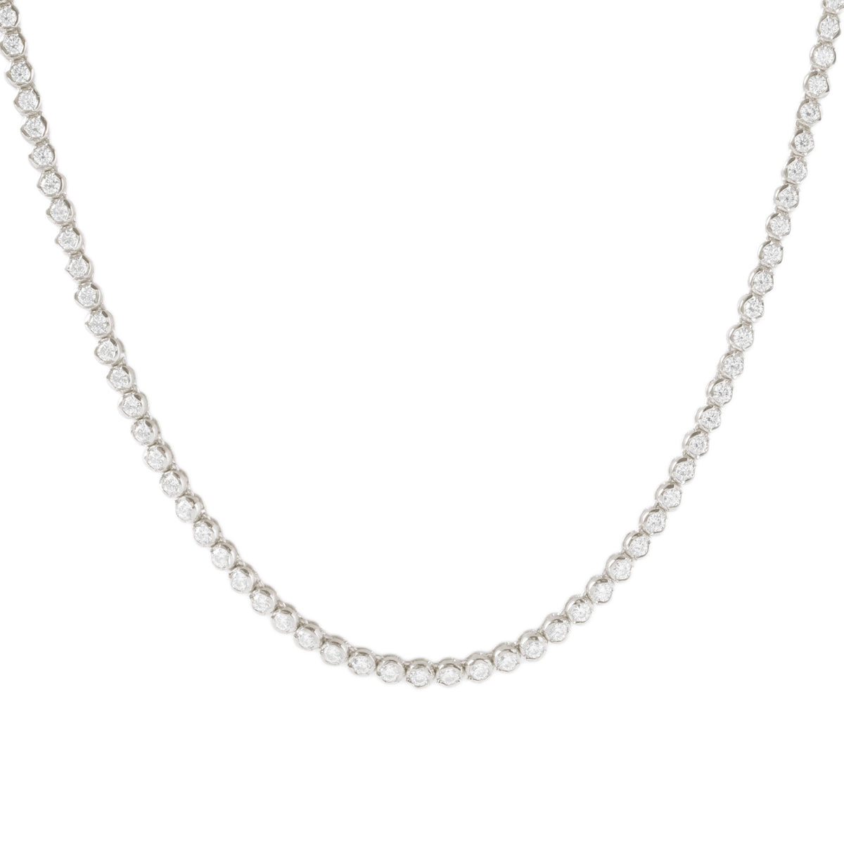 FRAICHE VINTAGE TENNIS NECKLACE - CUBIC ZIRCONIA &amp; SILVER - SO PRETTY CARA COTTER