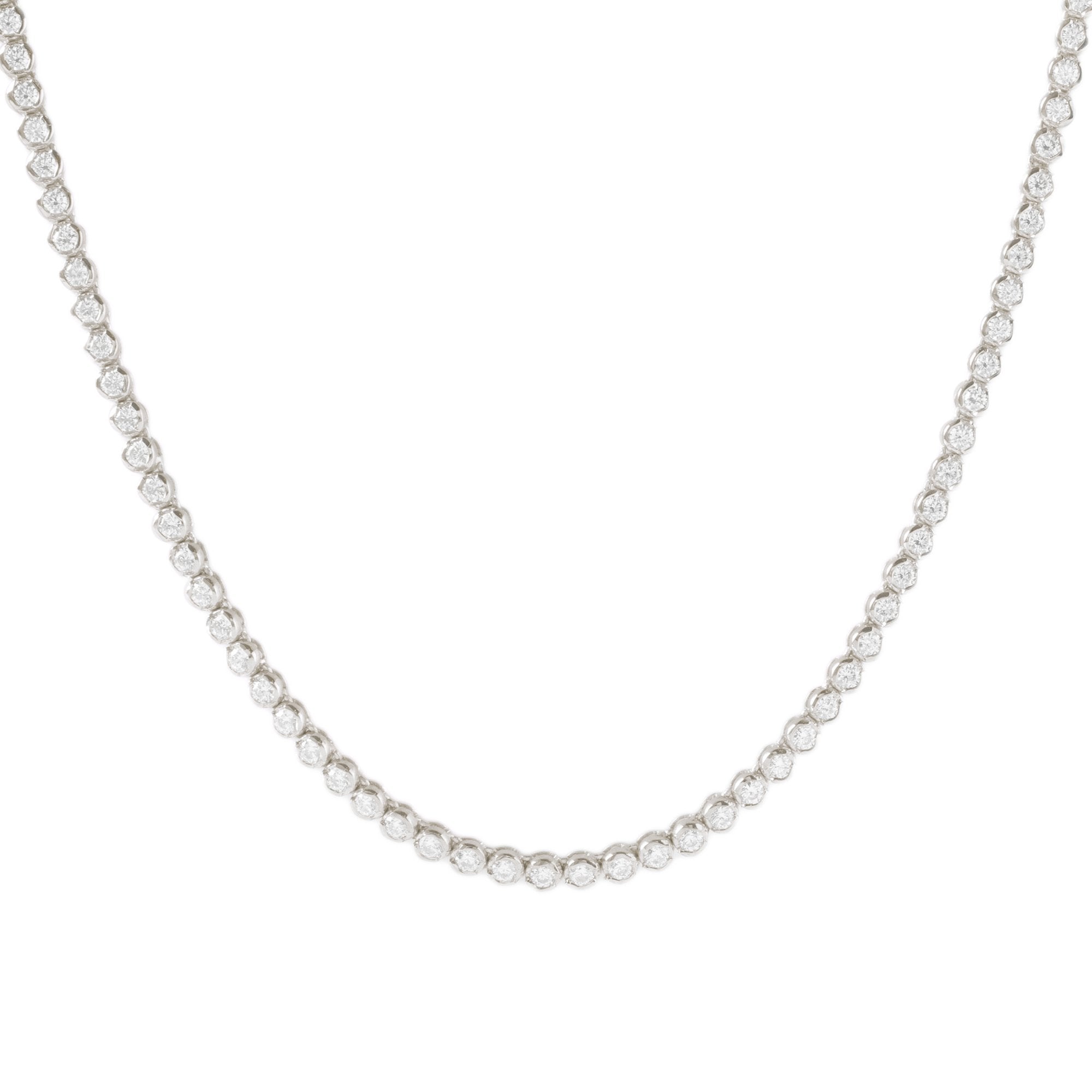 FRAICHE VINTAGE TENNIS NECKLACE - CUBIC ZIRCONIA & SILVER - SO PRETTY CARA COTTER