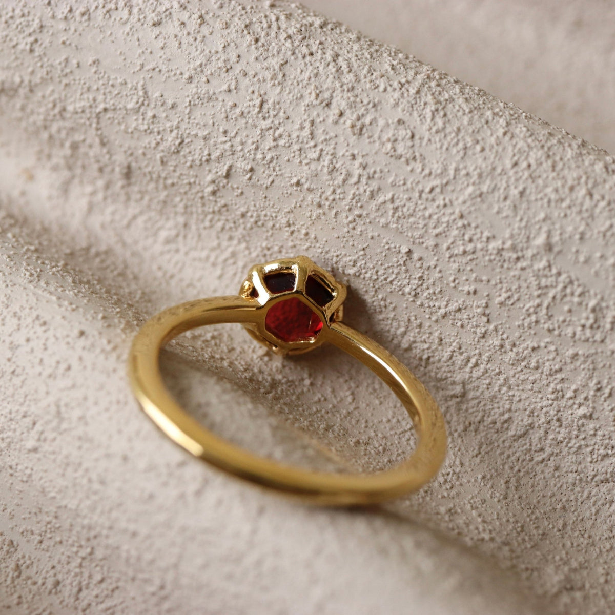 GRACE RING - GARNET &amp; GOLD - SO PRETTY CARA COTTER