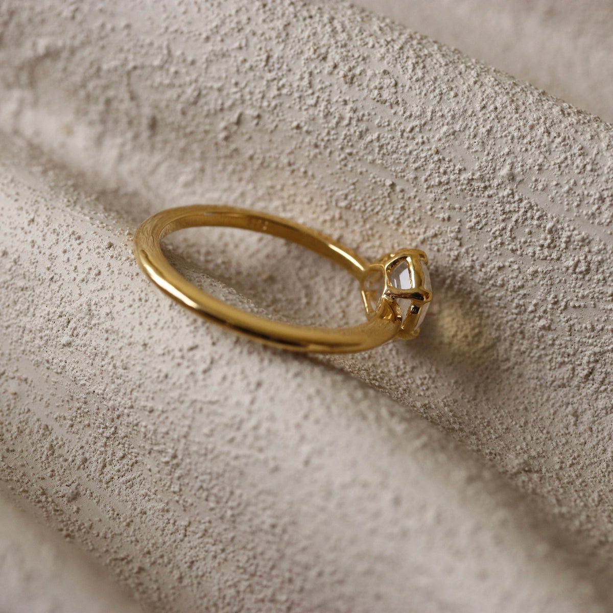 GRACE RING RAINBOW MOONSTONE &amp; GOLD - SO PRETTY CARA COTTER