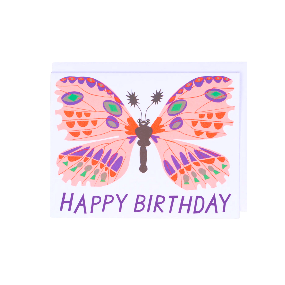 HAPPY BIRTHDAY BUTTERFLY GREETING CARD - SO PRETTY CARA COTTER