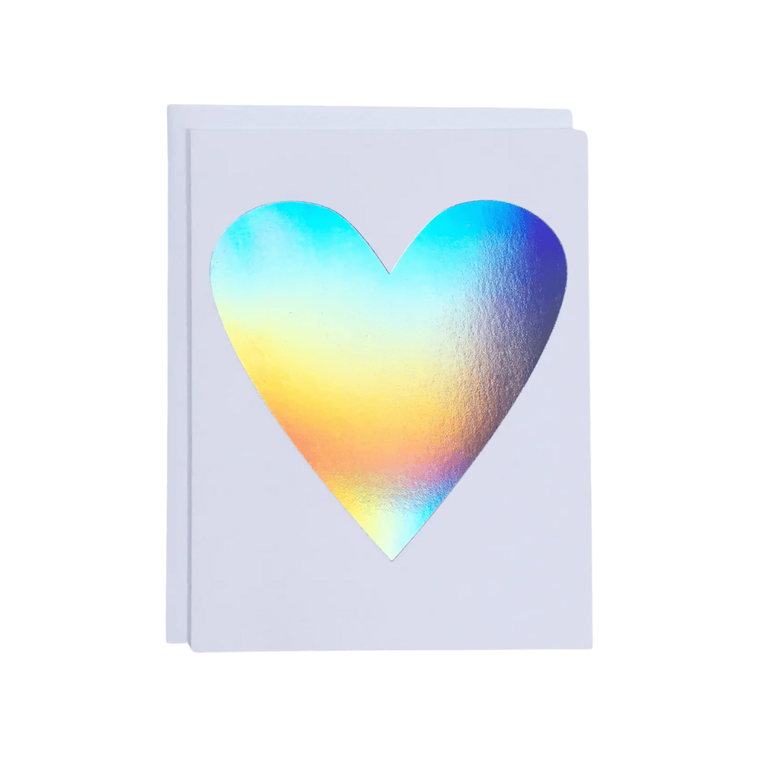 HEART HOLOGRAM GREETING CARD - SO PRETTY CARA COTTER