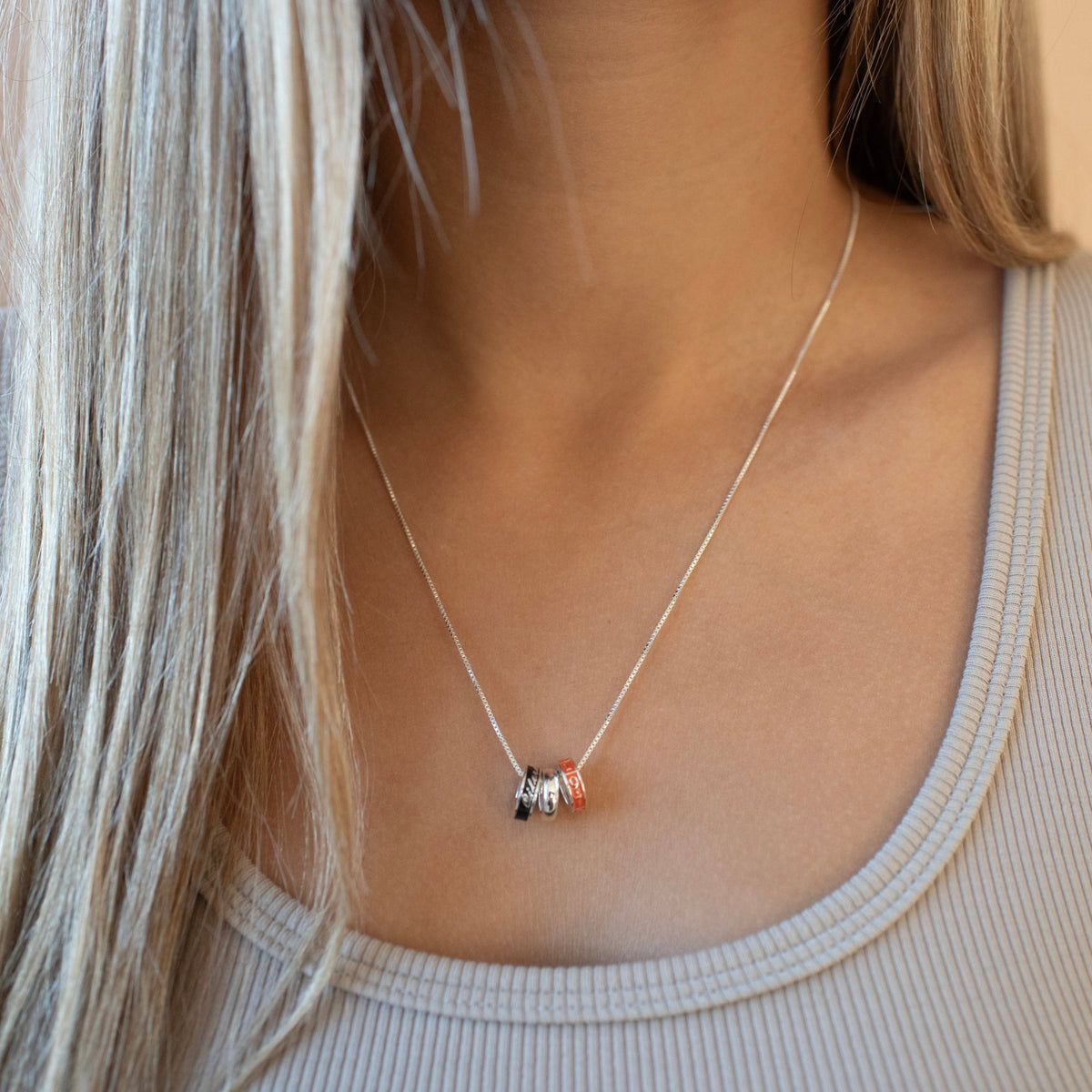 “I Love My Edmonton Oilers” Ring Charm Necklace - SO PRETTY CARA COTTER