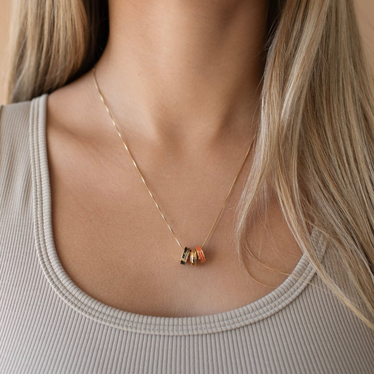 “I Love My Edmonton Oilers” Ring Charm Necklace - SO PRETTY CARA COTTER