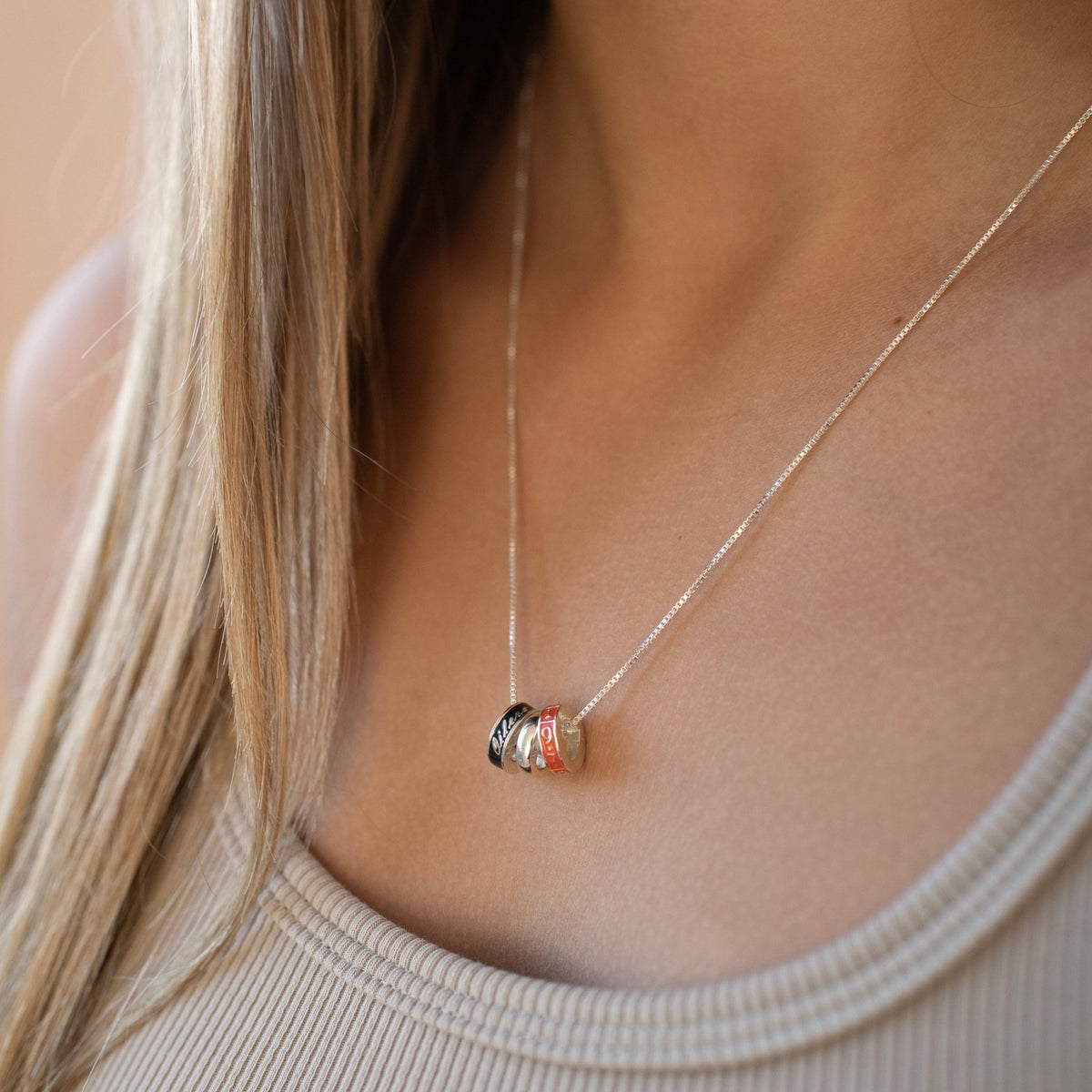 “I Love My Edmonton Oilers” Ring Charm Necklace - SO PRETTY CARA COTTER