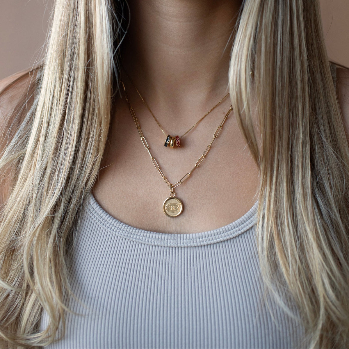 “I Love My Montréal Canadiens” Ring Charm Necklace - SO PRETTY CARA COTTER