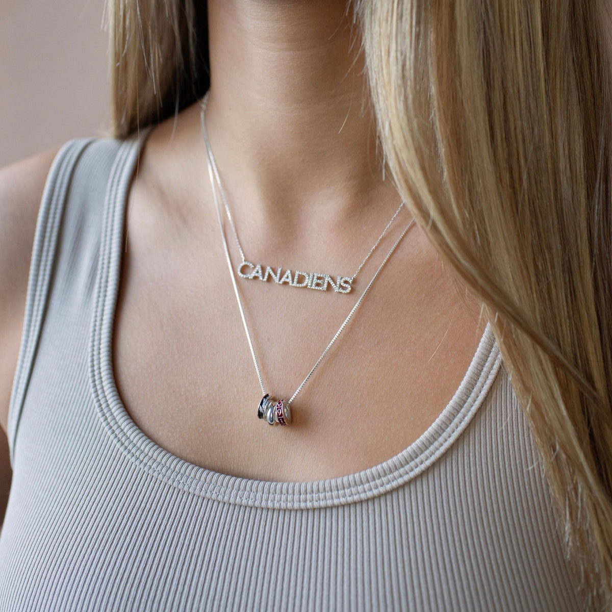 “I Love My Montréal Canadiens” Ring Charm Necklace - SO PRETTY CARA COTTER