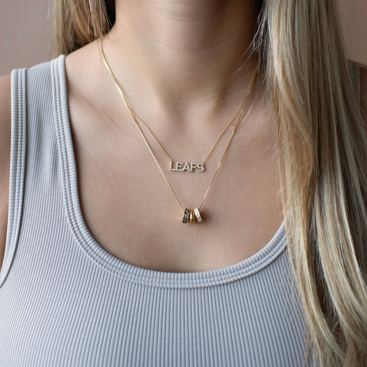 “I Love My Toronto Maple Leafs” Ring Charm Necklace - SO PRETTY CARA COTTER