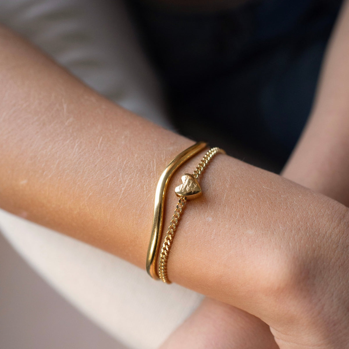 “I Love My Toronto Maple Leafs” Slider Heart Charm Chain Bracelet - SO PRETTY CARA COTTER