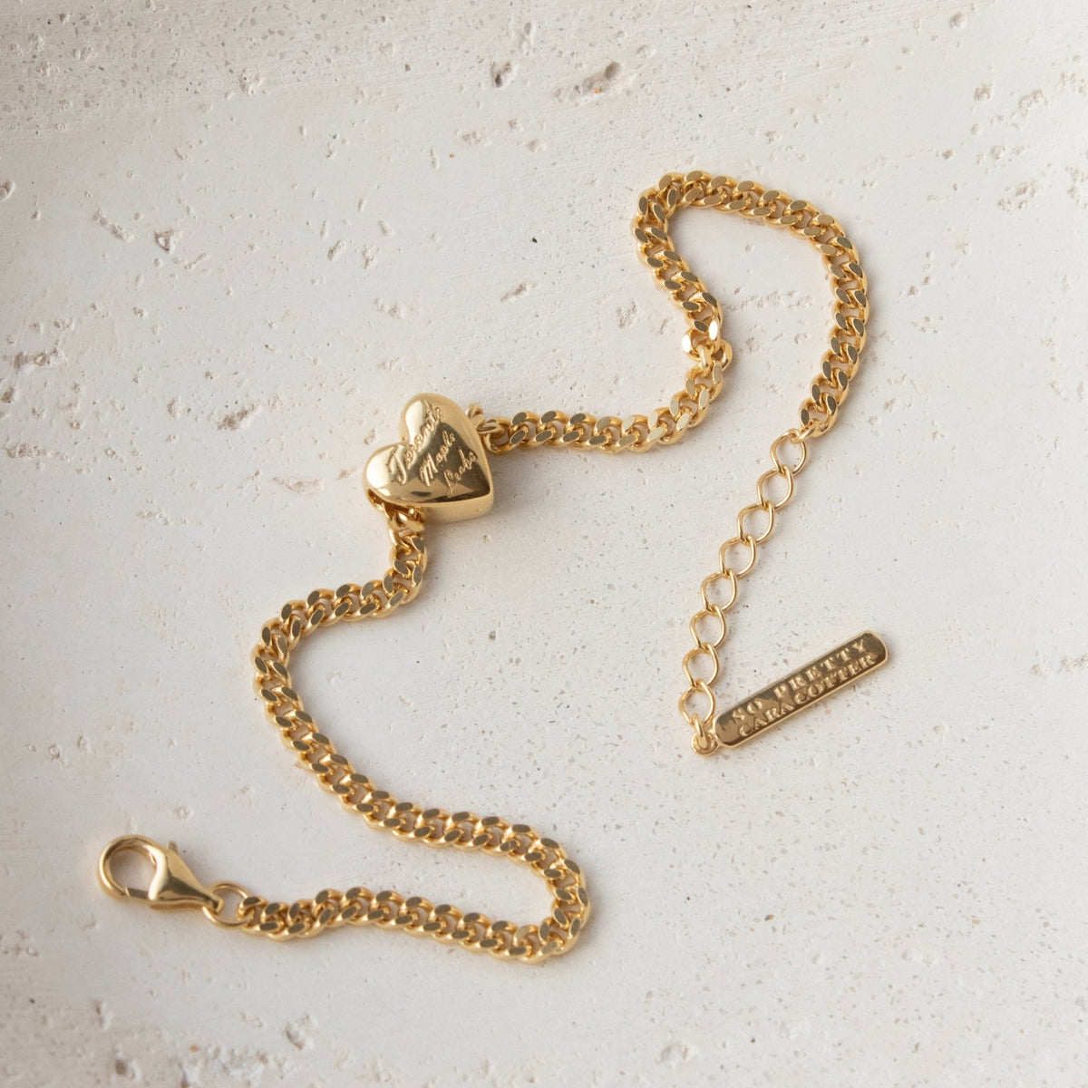 “I Love My Toronto Maple Leafs” Slider Heart Charm Chain Bracelet - SO PRETTY CARA COTTER