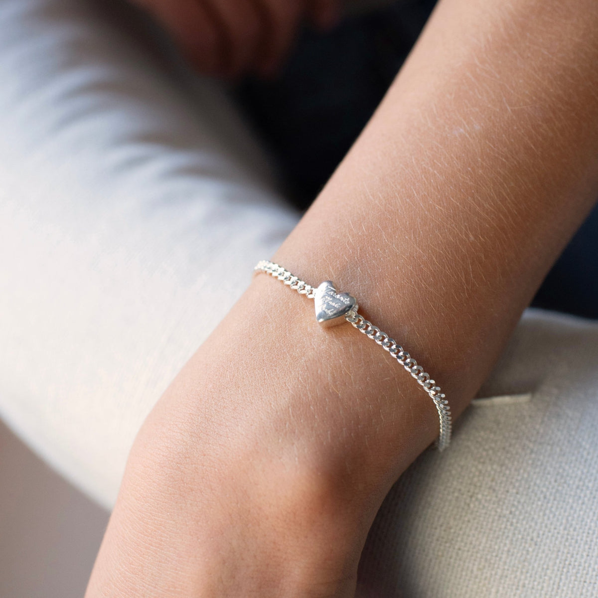 “I Love My Toronto Maple Leafs” Slider Heart Charm Chain Bracelet - SO PRETTY CARA COTTER