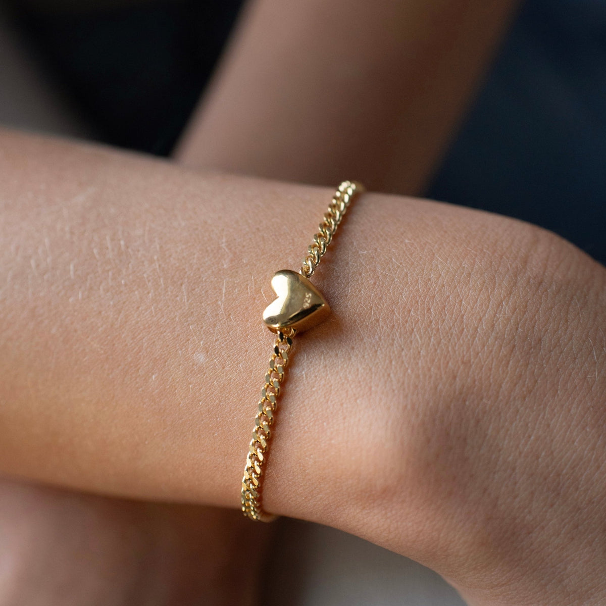 “I Love My Toronto Maple Leafs” Slider Heart Charm Chain Bracelet - SO PRETTY CARA COTTER