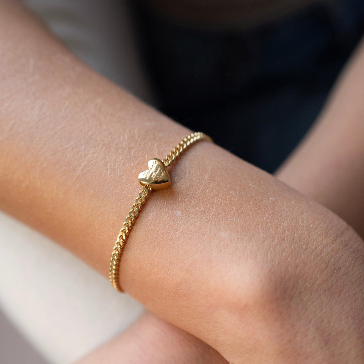 “I Love My Toronto Maple Leafs” Slider Heart Charm Chain Bracelet - SO PRETTY CARA COTTER