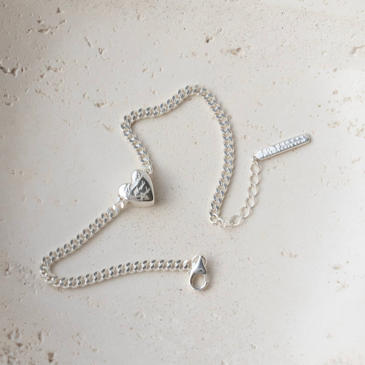 “I Love My Toronto Maple Leafs” Slider Heart Charm Chain Bracelet - SO PRETTY CARA COTTER