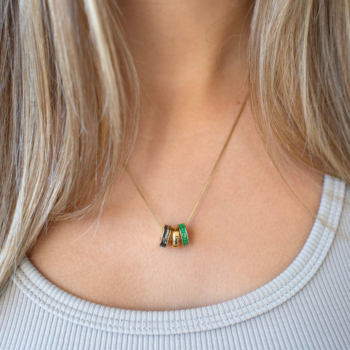 “I Love My Vancouver Canucks” Ring Charm Necklace - SO PRETTY CARA COTTER