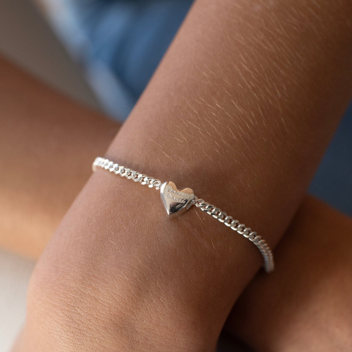 “I Love My Vancouver Canucks” Slider Heart Charm Chain Bracelet - SO PRETTY CARA COTTER