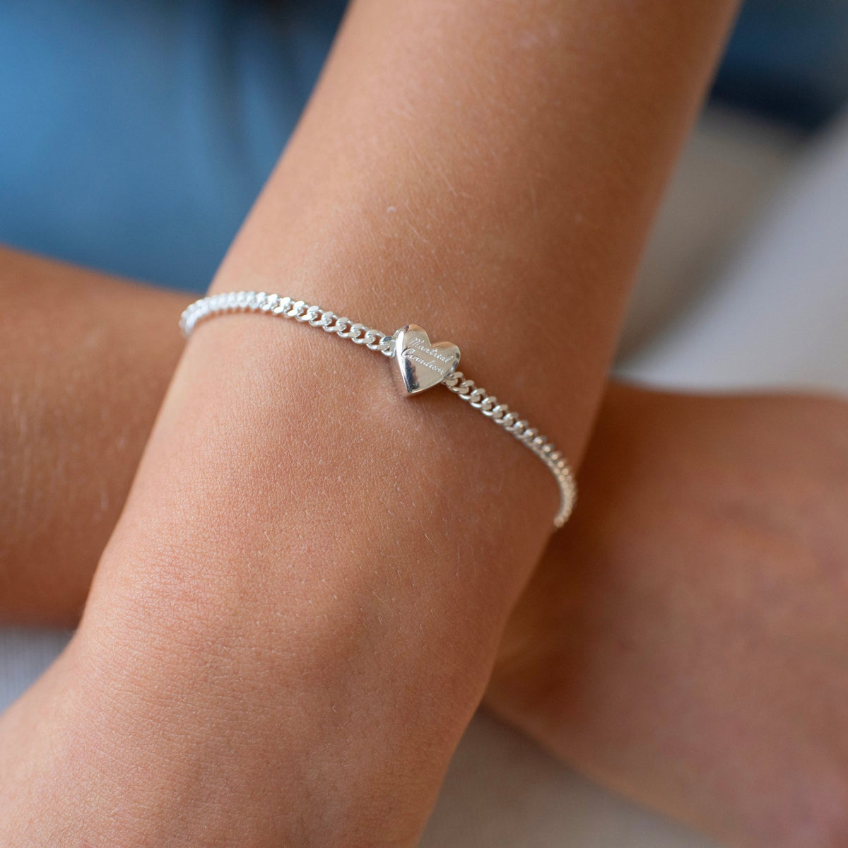 “I Love My Vancouver Canucks” Slider Heart Charm Chain Bracelet - SO PRETTY CARA COTTER