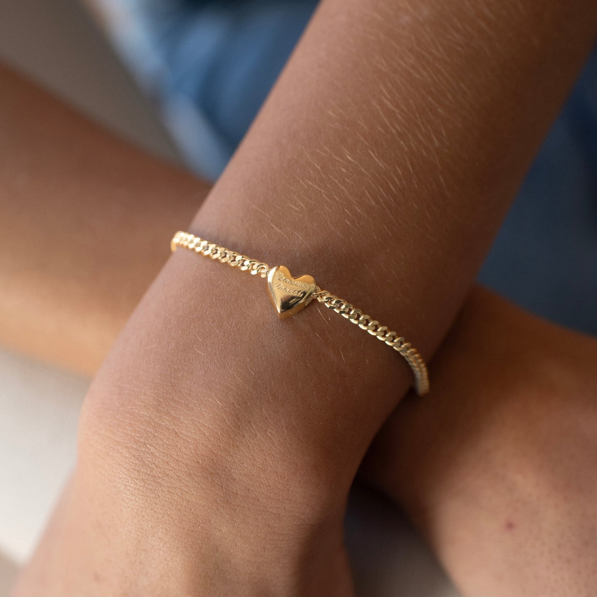 “I Love My Vancouver Canucks” Slider Heart Charm Chain Bracelet - SO PRETTY CARA COTTER